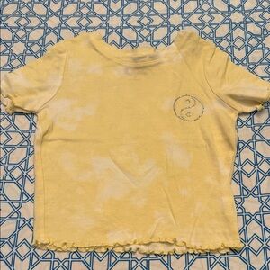 Sunny Yellow Kids Tee with Rhinestone Design